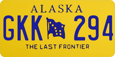 AK license plate GKK294