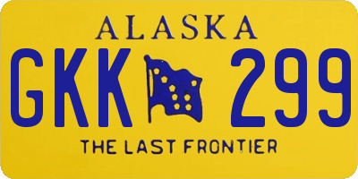 AK license plate GKK299