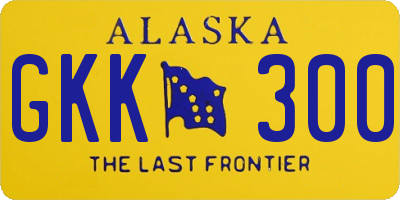 AK license plate GKK300