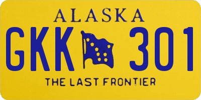 AK license plate GKK301