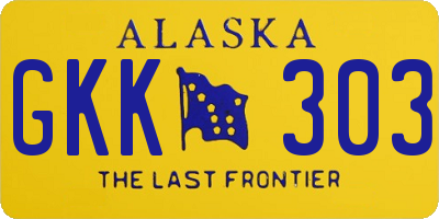 AK license plate GKK303