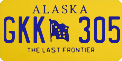 AK license plate GKK305