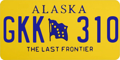 AK license plate GKK310