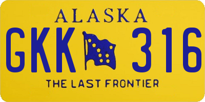 AK license plate GKK316