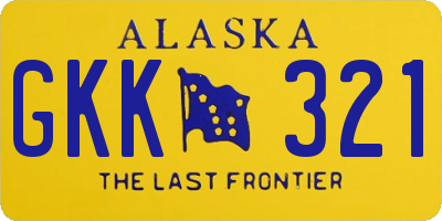 AK license plate GKK321