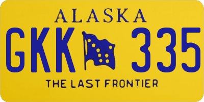 AK license plate GKK335