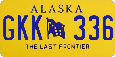 AK license plate GKK336