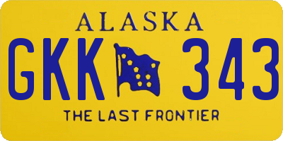 AK license plate GKK343