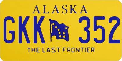 AK license plate GKK352