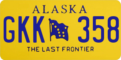 AK license plate GKK358