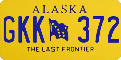 AK license plate GKK372