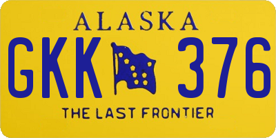 AK license plate GKK376