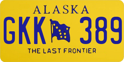 AK license plate GKK389
