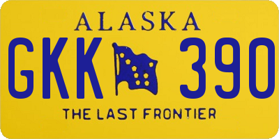 AK license plate GKK390