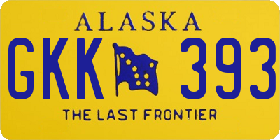 AK license plate GKK393