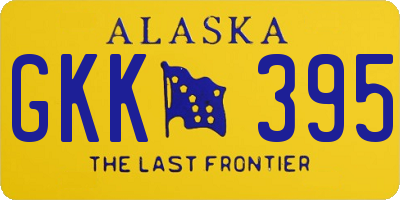 AK license plate GKK395