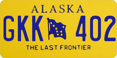 AK license plate GKK402