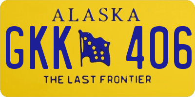 AK license plate GKK406