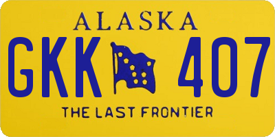 AK license plate GKK407