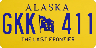 AK license plate GKK411