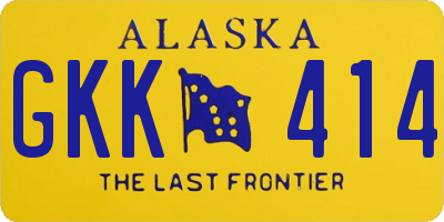 AK license plate GKK414
