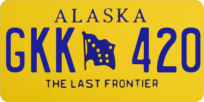 AK license plate GKK420
