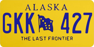 AK license plate GKK427