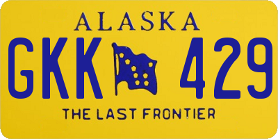 AK license plate GKK429