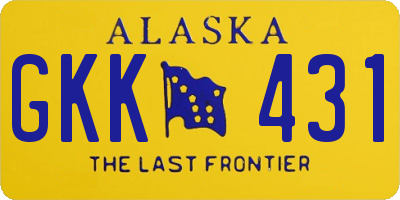 AK license plate GKK431