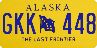 AK license plate GKK448