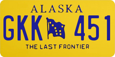 AK license plate GKK451
