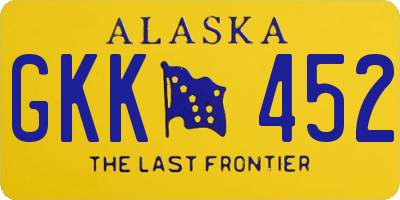 AK license plate GKK452