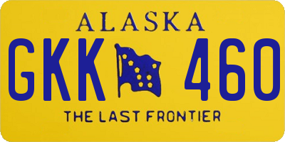 AK license plate GKK460