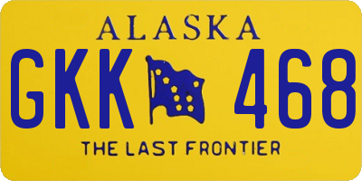 AK license plate GKK468