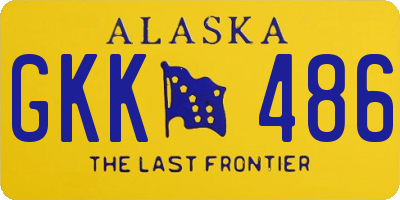 AK license plate GKK486