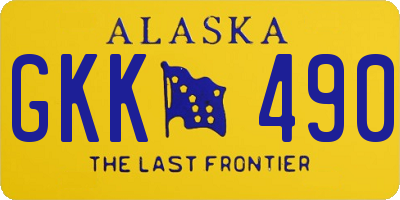 AK license plate GKK490