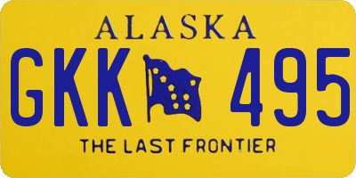 AK license plate GKK495