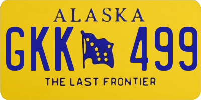 AK license plate GKK499