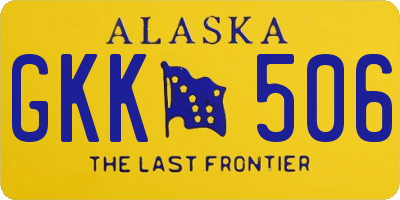 AK license plate GKK506