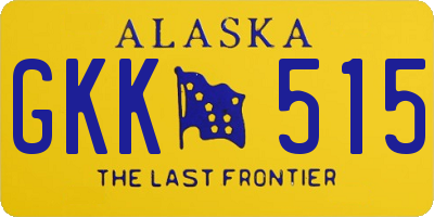 AK license plate GKK515