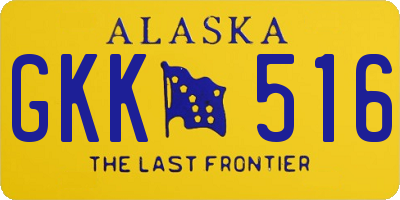 AK license plate GKK516