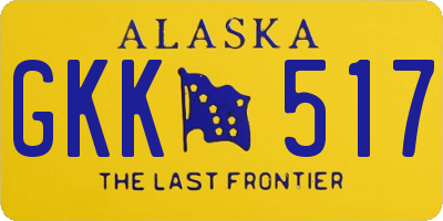 AK license plate GKK517