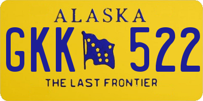 AK license plate GKK522