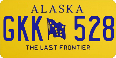 AK license plate GKK528