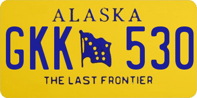AK license plate GKK530