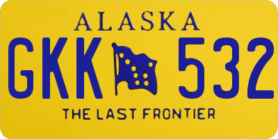 AK license plate GKK532
