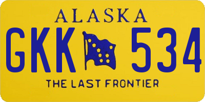 AK license plate GKK534