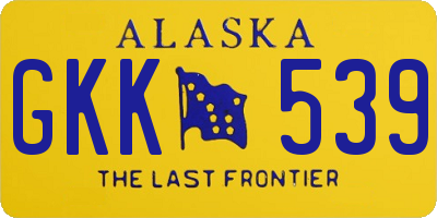 AK license plate GKK539