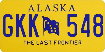 AK license plate GKK548