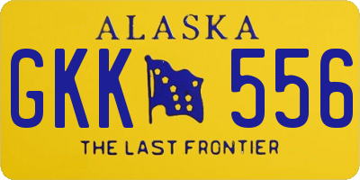 AK license plate GKK556